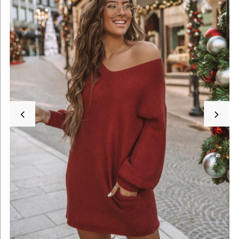 Blackbird Pocketed Sweater Dress